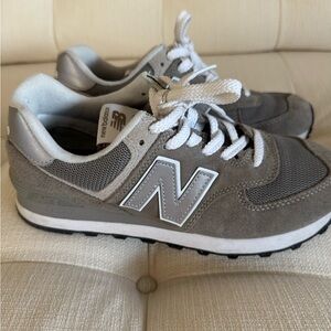 New Balance Gray and White Athletic Shoes